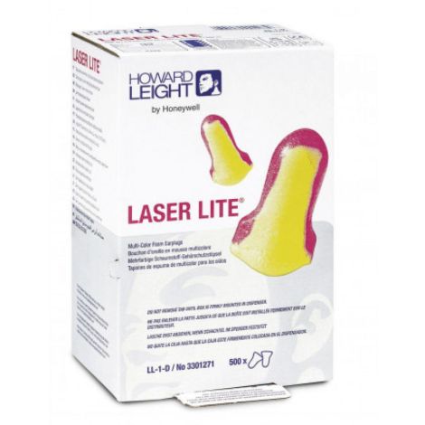 Jednorazowe wkładki przeciwhałasowe z pianki poliuretanowej Laser Lite LS500 3301271 Honeywell 500 par w opakowaniu - 2